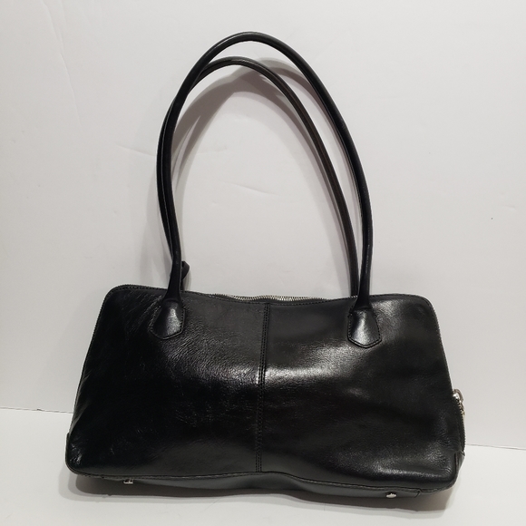 Hobo International Black Genuine Leather Rectangle Purse Bag - Picture 1 of 8